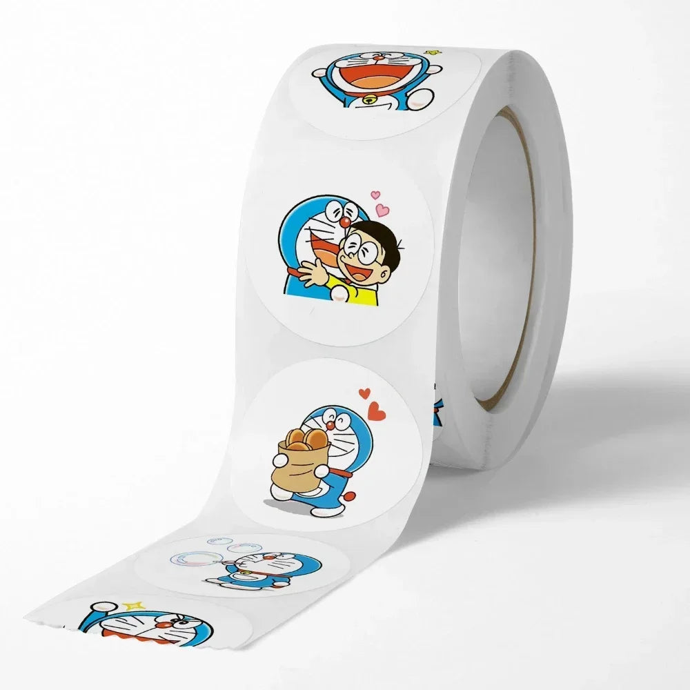 500 Sheets/Roll Doraemon Toy Stickers for Cars Bags Lotso Hello Kitty Strawberry Bears Sticker C190 Leedoar