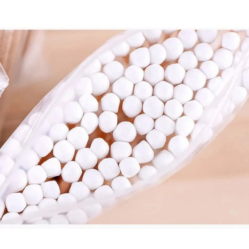 500pcs Double Head Wood Cotton Swab Nose Ears Cleaning Women Makeup Tools Lipstik Cotton Buds Tip Sticks Bastoncillos Oidos Leedoar