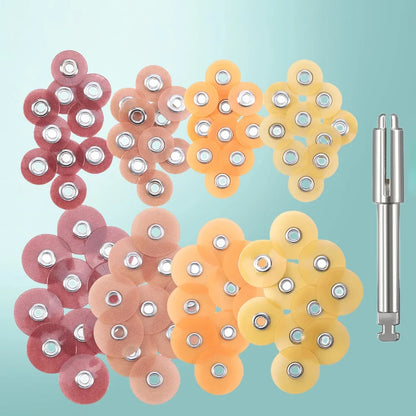 50Pcs/Bag Dental Finishing and Polishing Discs Composites Ceramics and Glass Ionomer Restorations 135℃ Autoclavable Leedoar