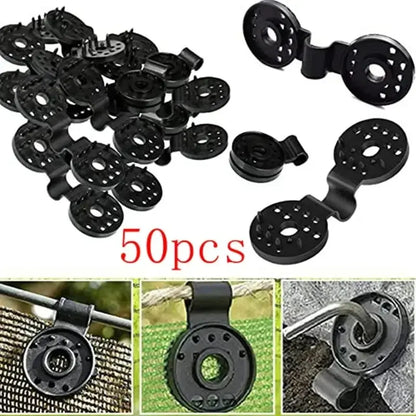 50Pcs Shade Cloth Clips Shade Fabric Clamps Grommets For Net Mesh Cover Sunblock Fabric In Garden Backyard Greenhouse Fixer Leedoar