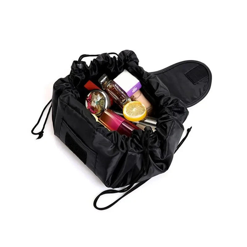 50X62CM Drawstring Elastic Makeup Storage Bag Women Portable Travel Black Large Capacity Portables Handbag Storage-Bags Trendy Leedoar