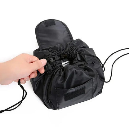 50X62CM Drawstring Elastic Makeup Storage Bag Women Portable Travel Black Large Capacity Portables Handbag Storage-Bags Trendy Leedoar