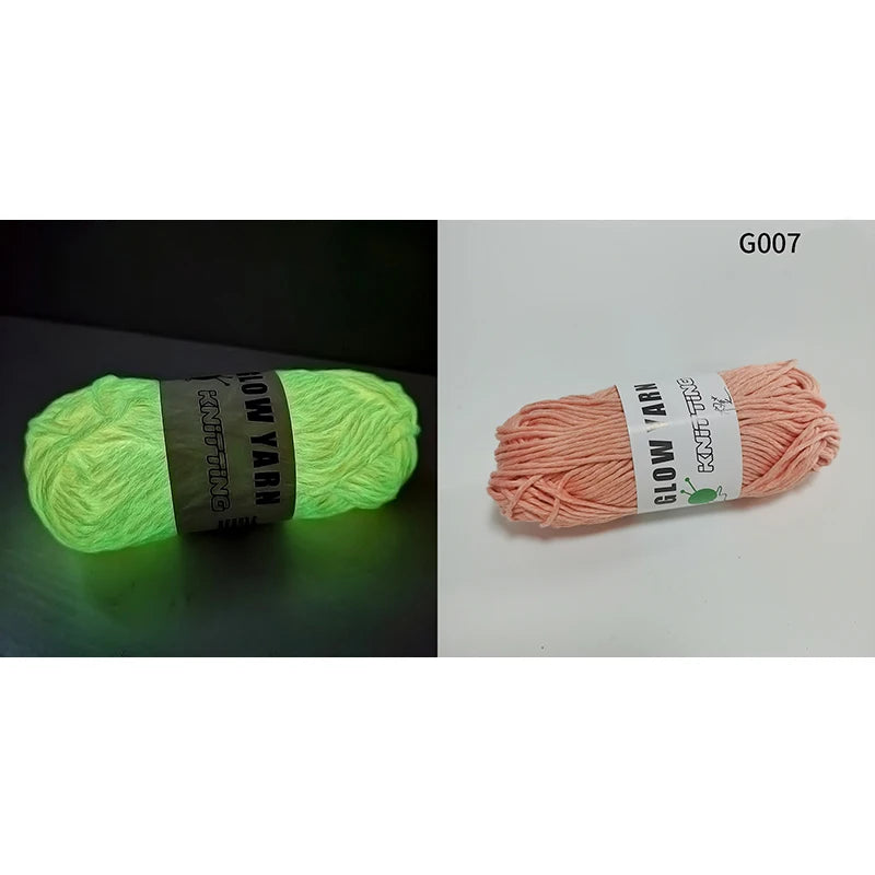 50g/bola Brilha no escuro Poliéster Fio Brilhante Fio de Tricô Luminoso para Crianças Tricô à Mão Cardigan Cachecol Tapete Suéter Chapéu 