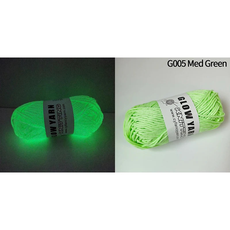 50g/bola Brilha no escuro Poliéster Fio Brilhante Fio de Tricô Luminoso para Crianças Tricô à Mão Cardigan Cachecol Tapete Suéter Chapéu 