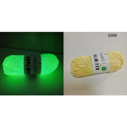 50g/bola Brilha no escuro Poliéster Fio Brilhante Fio de Tricô Luminoso para Crianças Tricô à Mão Cardigan Cachecol Tapete Suéter Chapéu 