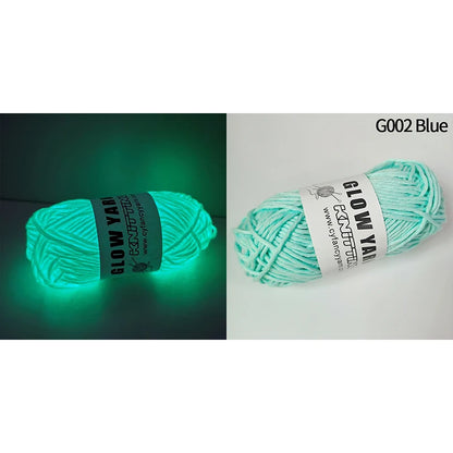 50g/bola Brilha no escuro Poliéster Fio Brilhante Fio de Tricô Luminoso para Crianças Tricô à Mão Cardigan Cachecol Tapete Suéter Chapéu 