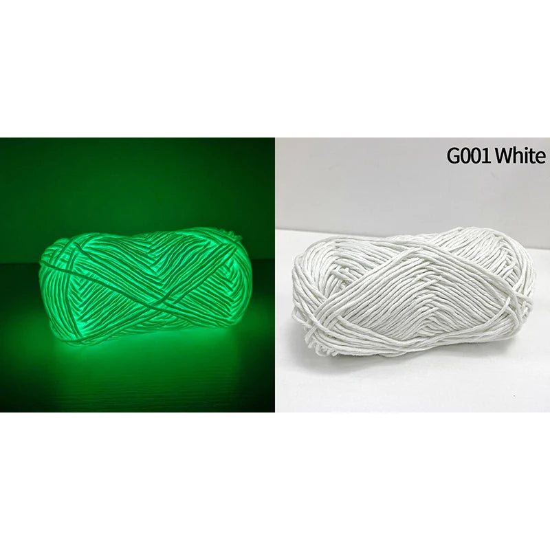 50g/bola Brilha no escuro Poliéster Fio Brilhante Fio de Tricô Luminoso para Crianças Tricô à Mão Cardigan Cachecol Tapete Suéter Chapéu 