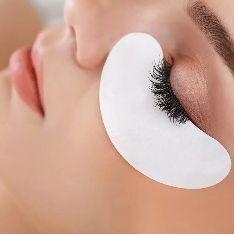 50 pares de parches de hidrogel para ojos para crear extensiones de pestañas debajo de los ojos, almohadillas adhesivas para pestañas injertadas, herramientas de belleza 