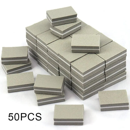 50pcs Double Sided Mini Nail File Block Sanding And Polishing Nail Care Tools Nail Care Filesanding And Polishing Nail File Leedoar