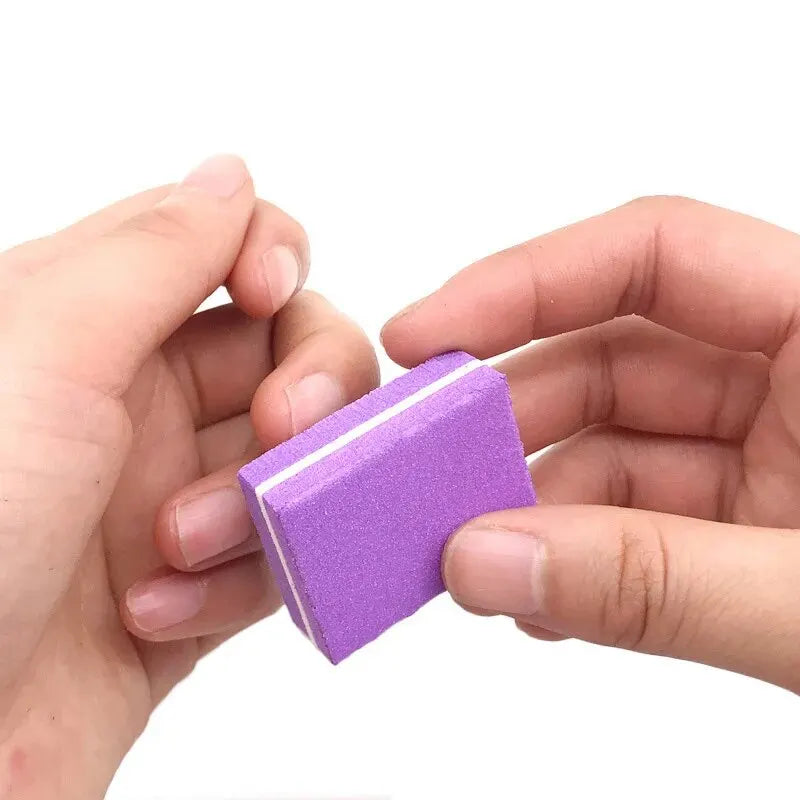 50pcs Double Sided Mini Nail File Block Sanding And Polishing Nail Care Tools Nail Care Filesanding And Polishing Nail File Leedoar