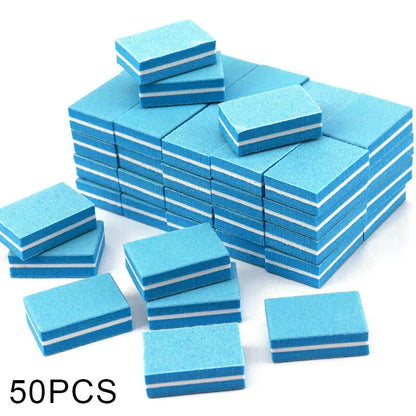 50pcs Double Sided Mini Nail File Block Sanding And Polishing Nail Care Tools Nail Care Filesanding And Polishing Nail File Leedoar