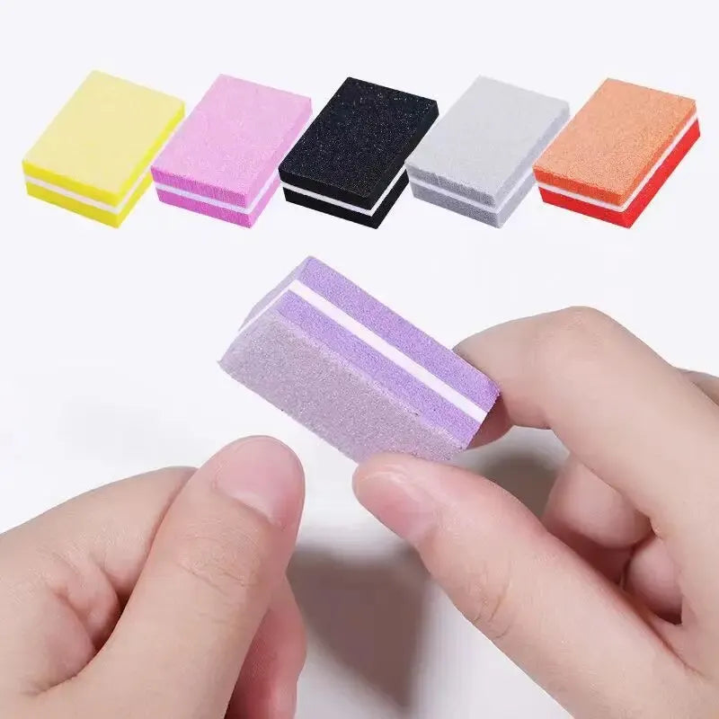 50pcs Double Sided Mini Nail File Block Sanding And Polishing Nail Care Tools Nail Care Filesanding And Polishing Nail File Leedoar