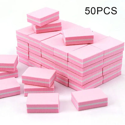 50pcs Double Sided Mini Nail File Block Sanding And Polishing Nail Care Tools Nail Care Filesanding And Polishing Nail File Leedoar