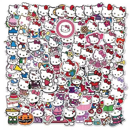 50pcs Stickers Cute Cinnamoroll Kuromi My Melody Sticker For Laptop Phone Case Girls Sanrio My Melody Anime Stickers Kids Toys Leedoar