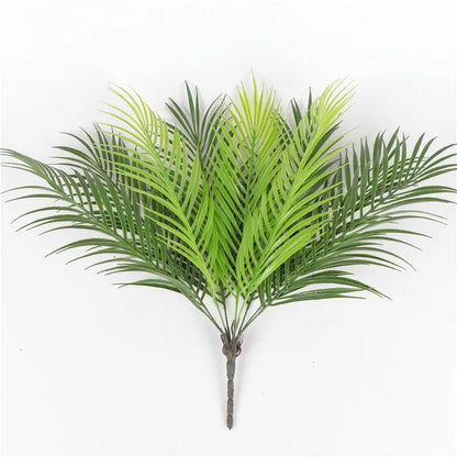 52cm 9Leaves Artificial Tropical Plants Fake Palm Plant Branch Green Leaves For Home Garden Office  Jungle Carnival Decoration Leedoar