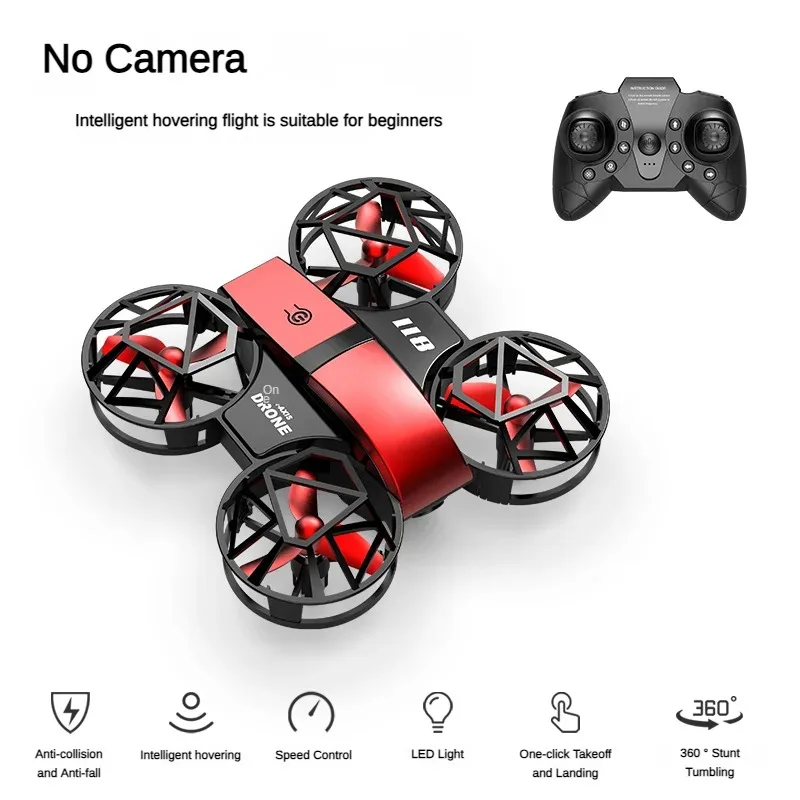 RH821 Flip Mini RC 3D Flip 4KHD Drone Helicopter Altitude Hold 2.4G 4 Axis Remote Control Quadcopter Kids Toy UAV With Lights Leedoar