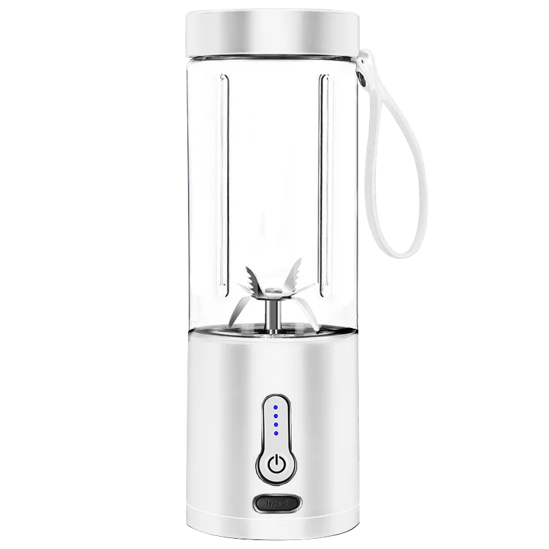 530ML Powerful Portable Blender for Smoothies Shakes USB Rechargeable Food Processor Fruit Mixer Machine Mini Juicer Blender Cup Leedoar