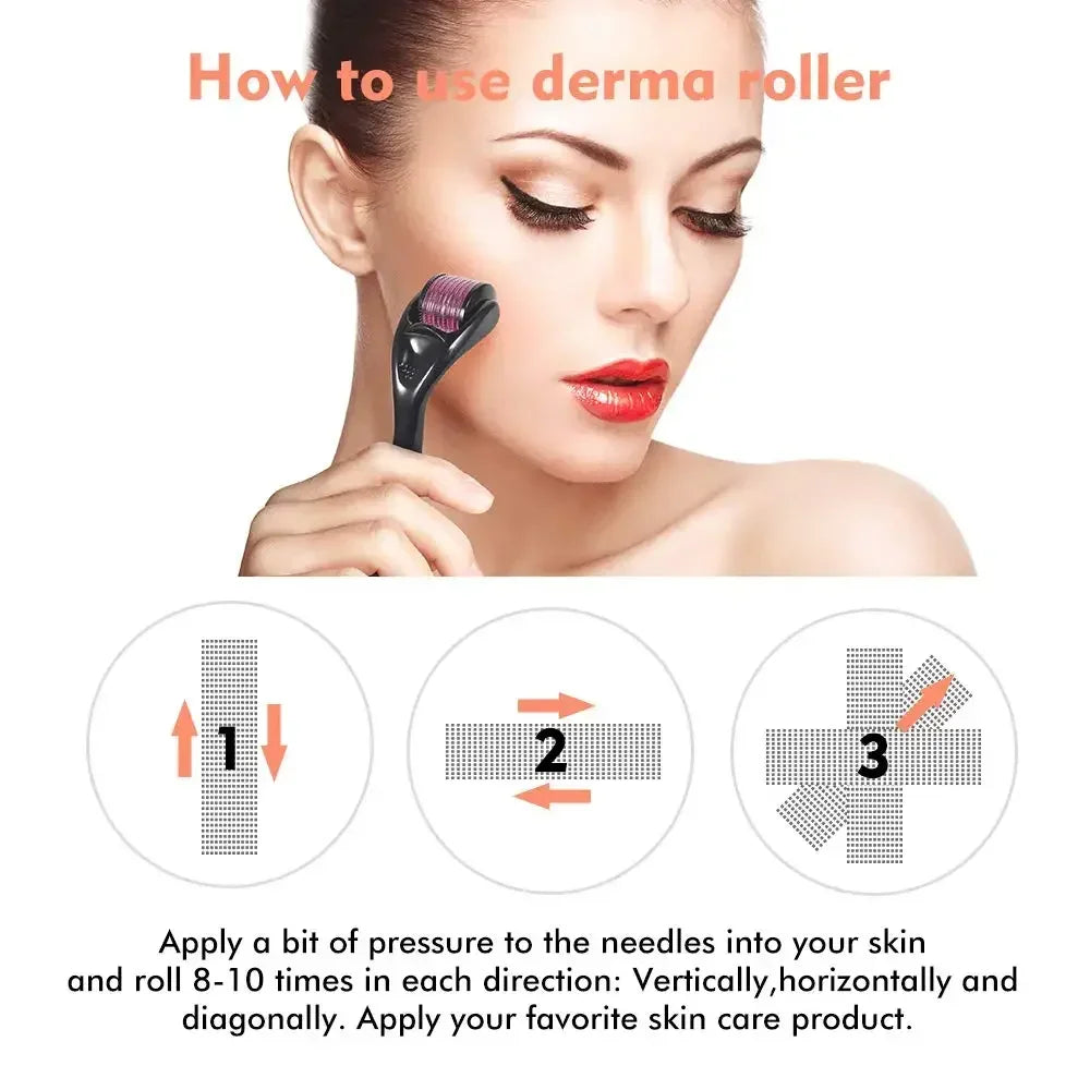 540 Derma Roller Needle Instrument for Face 0.2mm\0.25mm\0.3mm - Titanium Needles Skin Care Tool 1pcs Leedoar