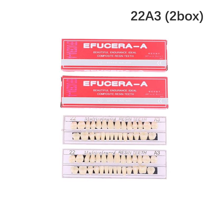 56Pcs/2Box Resina Dentadura Dentes Comparador Espelho Odontologia Clareamento Placa Dental Pesquisa Sobre Modelo de Educação Odontológica 