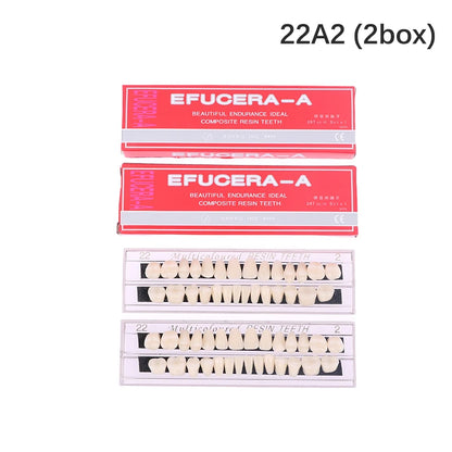 56Pcs/2Box Resina Dentadura Dentes Comparador Espelho Odontologia Clareamento Placa Dental Pesquisa Sobre Modelo de Educação Odontológica 