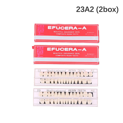 56Pcs/2Box Resina Dentadura Dentes Comparador Espelho Odontologia Clareamento Placa Dental Pesquisa Sobre Modelo de Educação Odontológica 