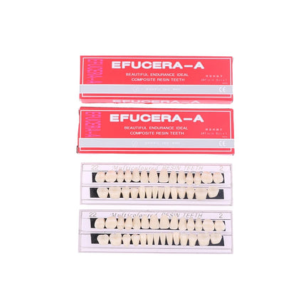 56Pcs/2Box Resina Dentadura Dentes Comparador Espelho Odontologia Clareamento Placa Dental Pesquisa Sobre Modelo de Educação Odontológica 