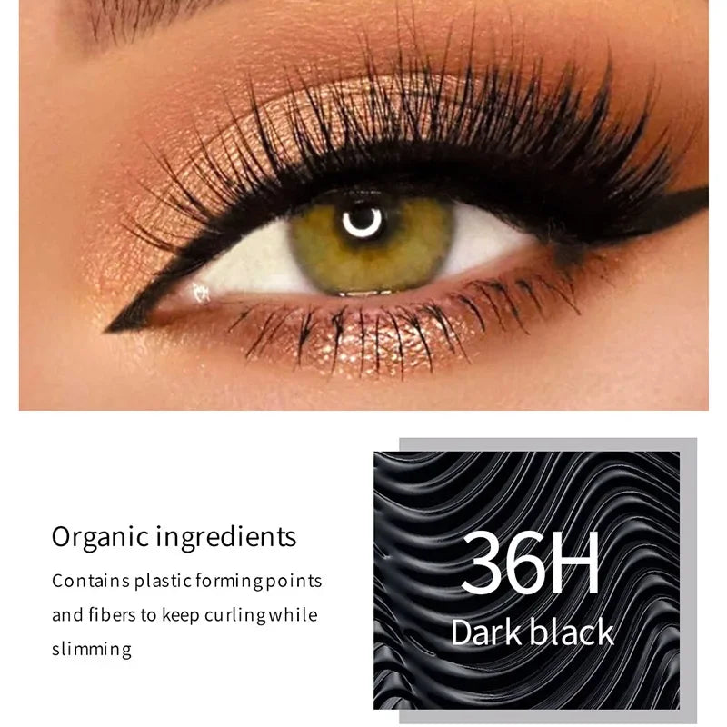 5D Waterproof Mascara Lengthening Eyelashes Women's Make-up Waterproof Mascara Black Silk Fibre Mascara New Leedoar