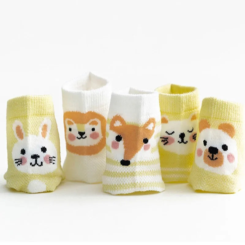 5Pairs/lot 0-24M Infant Baby Socks Baby Socks for Boys Girls Cotton Mesh Newborn Toddler First Walkers Baby Clothes Accessories Leedoar