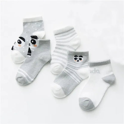 5Pairs/lot 0-24M Infant Baby Socks Baby Socks for Boys Girls Cotton Mesh Newborn Toddler First Walkers Baby Clothes Accessories Leedoar