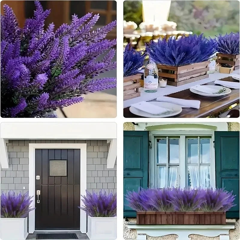 5Pcs Artificial Lavender Fake Flower Wedding Romantic Provence Decor Nordic Style Vase Storage Home Decor Bouquetl Leedoar