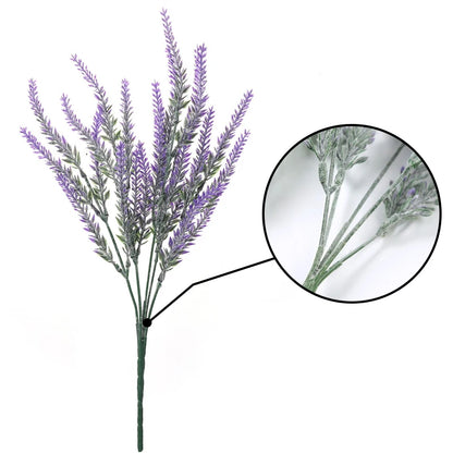 5Pcs Artificial Lavender Fake Flower Wedding Romantic Provence Decor Nordic Style Vase Storage Home Decor Bouquetl Leedoar
