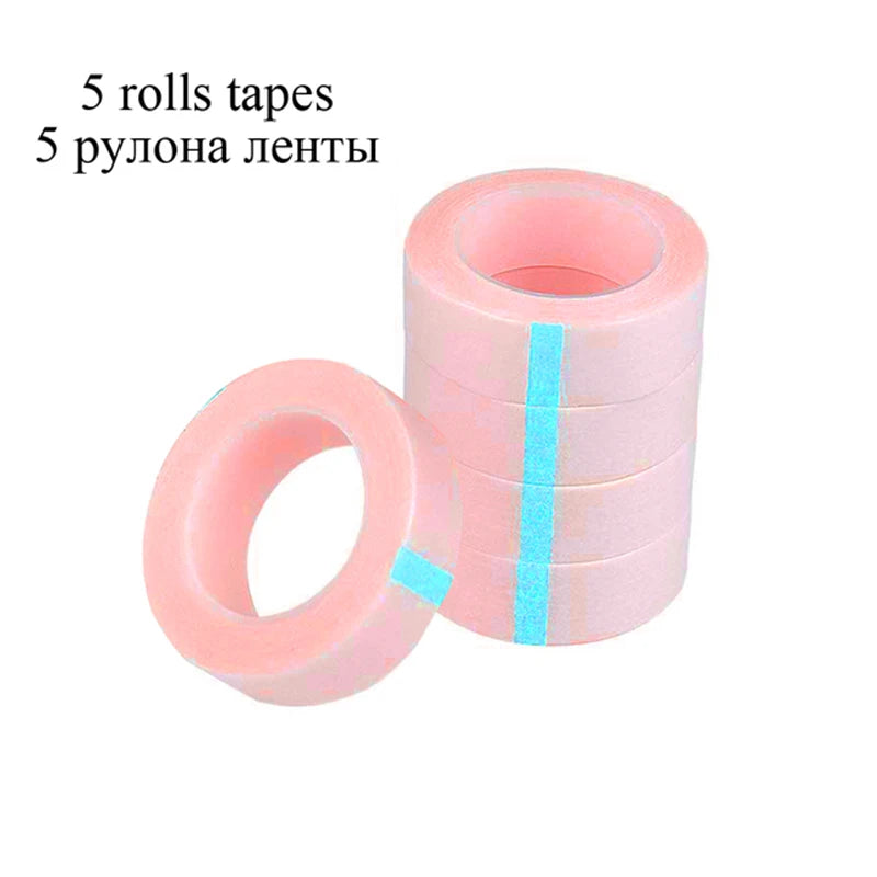 5Pcs Breathable Medical Paper Tapes Eyelash Extension Lint White Tape Eye False Lashes Patch Eyelid Sticker Leedoar