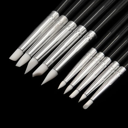 5Pcs Dental Resin Silicone Shaping Pen Brush Art Brush Dentistry Composite Cement Porcelain Teeth Shaping DIY Drawing Tool Leedoar