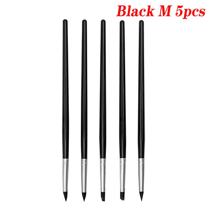 5Pcs Dental Resin Silicone Shaping Pen Brush Art Brush Dentistry Composite Cement Porcelain Teeth Shaping DIY Drawing Tool Leedoar