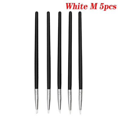 5Pcs Dental Resin Silicone Shaping Pen Brush Art Brush Dentistry Composite Cement Porcelain Teeth Shaping DIY Drawing Tool Leedoar