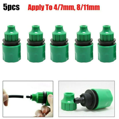 5Pcs Water Hose Quick Connector Plastic Garden Water Hose Quick Connector Micro Irrigation Adapter Connector Leedoar