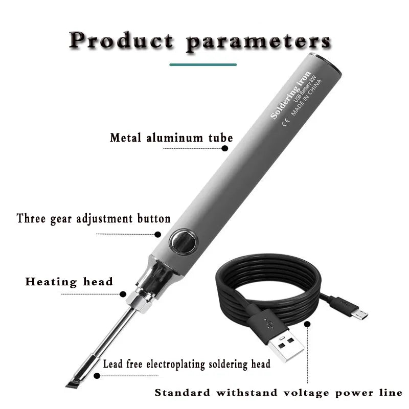 5V Micro Soldering Iron USB Battery Wireless Soldering Iron Portable Electric Welding Machine Solder Pen Leedoar