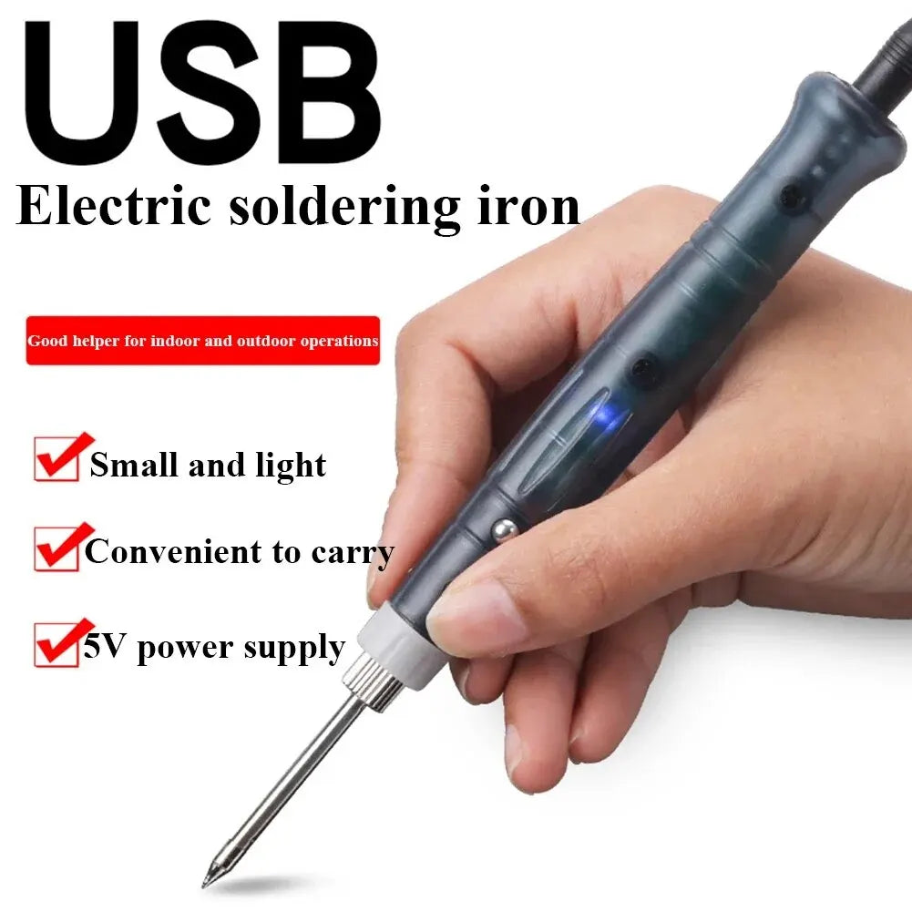 5V USB Soldering Iron Professional Electric Heating Tools Rework With Indicator Light Handle Welding Gun BGA Repair Leedoar