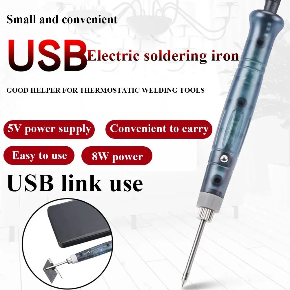 5V USB Soldering Iron Professional Electric Heating Tools Rework With Indicator Light Handle Welding Gun BGA Repair Leedoar