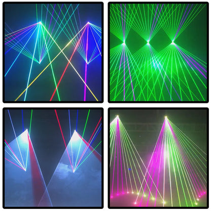 5W RGB Laser Light 40K Scanner Red 2000mW Green 1000mW Blue 2000mW Compact Design DMX512 ILDA Control for Clubs Bars Nightclubs