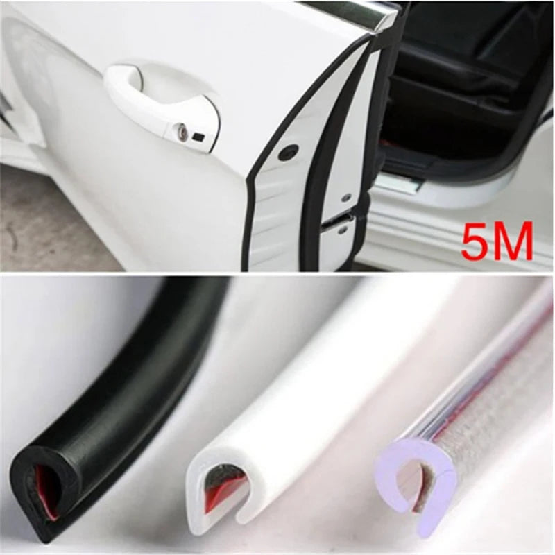 5m Auto Universal Car Door Edge Borracha Protetor de Arranhões Moldagem Tira de Proteção Tiras de Vedação Anti-fricção DIY Car-styling 