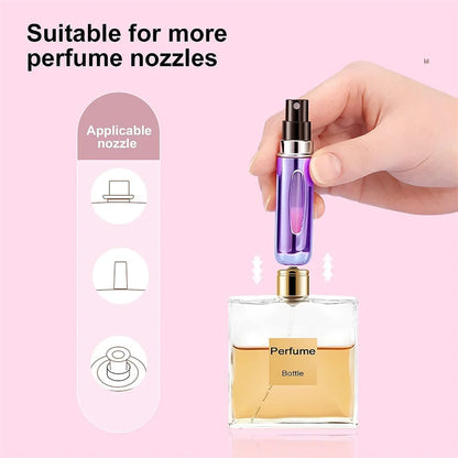 5ml Perfume Atomizador Portátil Líquido Cosméticos Recipientes Viajando Mini Álcool Perfume Garrafas Recarregáveis ​​Vazio Spray Garrafa 