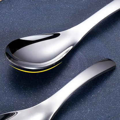 5pcs 304 Stainless Steel Spoons Dinner Spoon Spoons Thickened Coffee Spoon Dessert Spoon Kitchen Tableware Set Leedoar