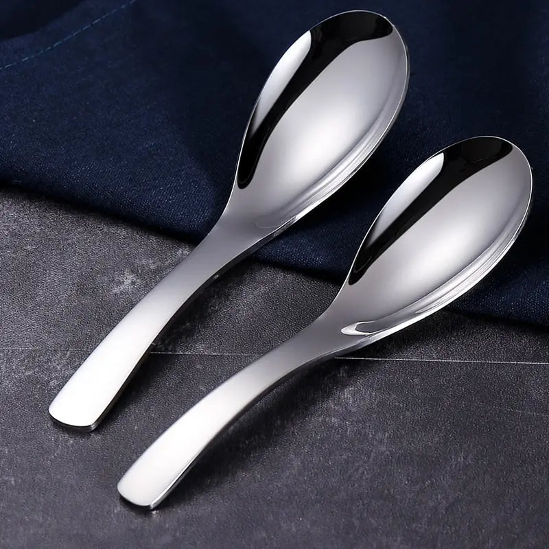 5pcs 304 Stainless Steel Spoons Dinner Spoon Spoons Thickened Coffee Spoon Dessert Spoon Kitchen Tableware Set Leedoar