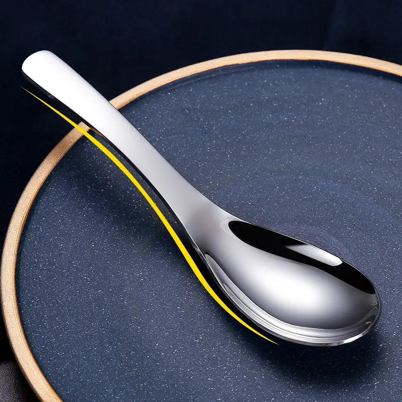 5pcs 304 Stainless Steel Spoons Dinner Spoon Spoons Thickened Coffee Spoon Dessert Spoon Kitchen Tableware Set Leedoar