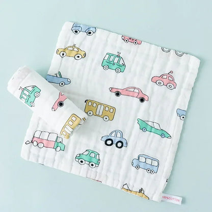 5pcs Baby Face Towel Handkerchief Bathing Feeding Face Washcloth Wipe Burp Cloth Lot Muslin 6 Layers Cotton Soft Baby Towels Leedoar