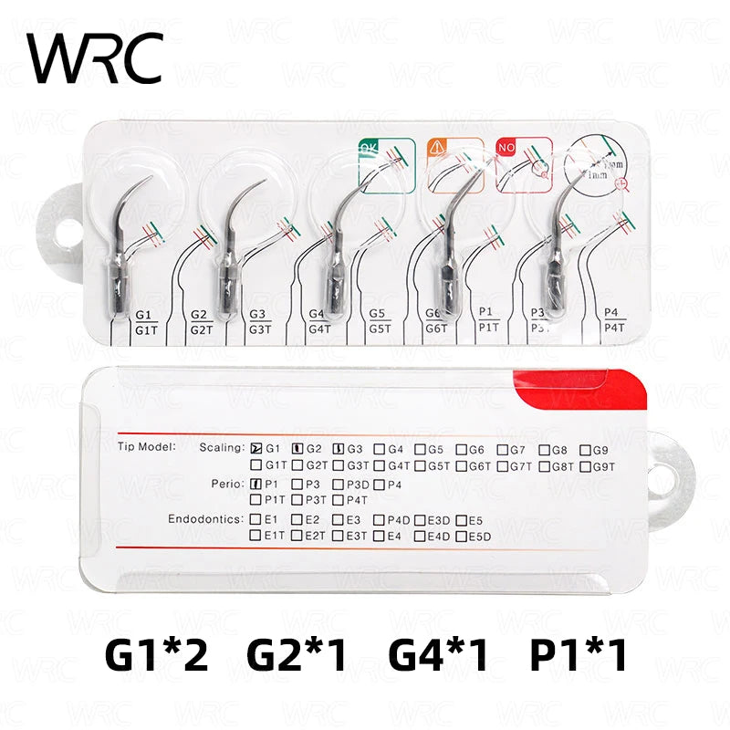 5 puntas de raspador ultrasónico dental, punta de raspado para periodoncia, endodoncia, aptas para EMS Woodpecker 