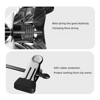 5pcs Metal Windproof Hanger for Clothes Home Pants Coat Non-slip Drying Hangers with Adjustable Clips Closets Storage Racks Leedoar