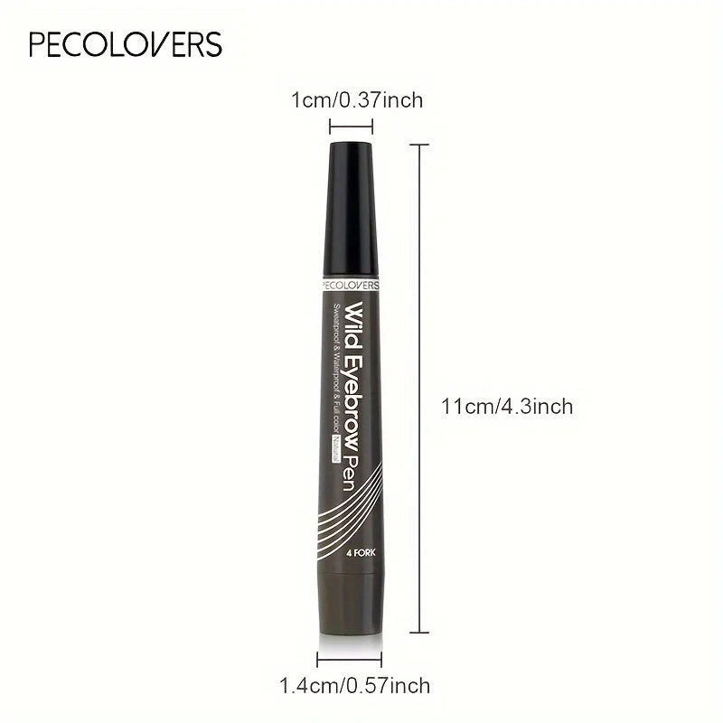 6 Colors 1pc Eyebrow Pen Waterproof 4 Split Tip Eyebrows Pen Eyebrow Tattoo Pen Waterproof Liquid Black Eyebrow Makeup Pencil Leedoar