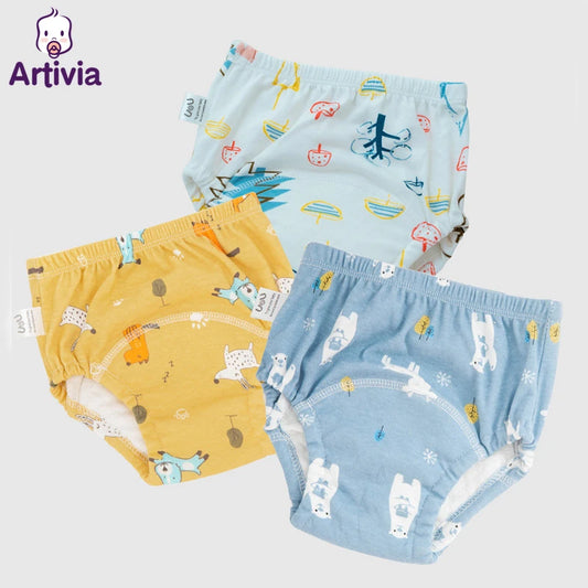 6 Layer Waterproof Reusable Cotton Baby Training Pants Infant Shorts Underwear Cloth Baby Diaper Nappies Panties Nappy Changing Leedoar